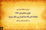 غزل شماره‌ی ۲۲۴ دیوان حافظ: خوشا دلی که مدام از پی نظر نرود