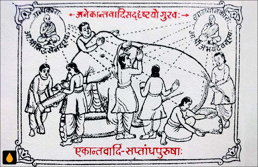داستان فیل در تاریکی در آیین جین (از دینهای هندی)