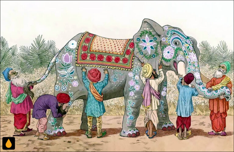 داستان کوتاه فیل در تاریکی یا فیل و کوران