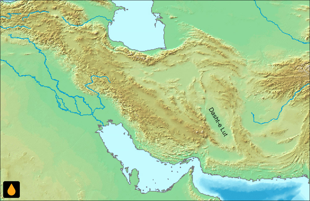 بیابان لوت - جایگاه دشت لوت در کشور ایران